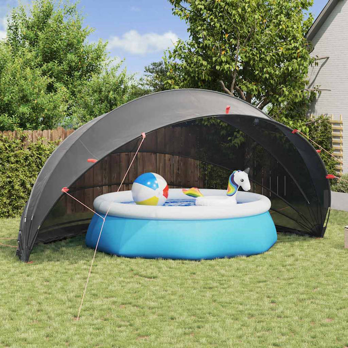Dom pentru piscină Manual Negru 592 x 590 x 275 cm - WALTI WALTI