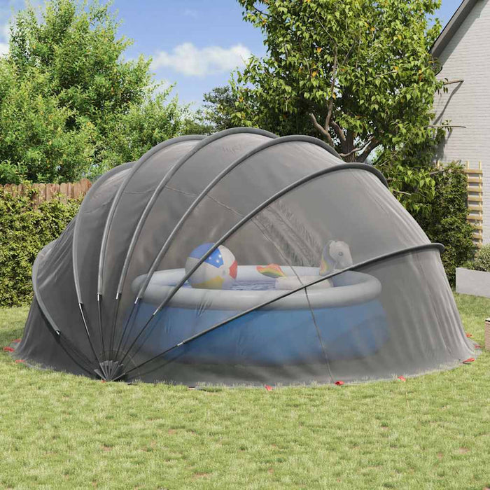Dom pentru piscină Manual Negru 592 x 590 x 275 cm - WALTI WALTI