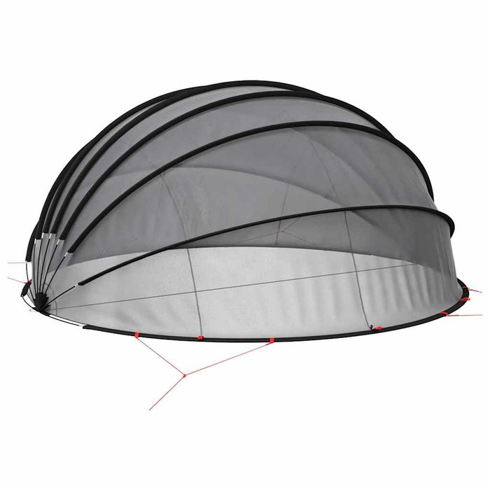 Dom pentru piscină Manual Negru 592 x 590 x 275 cm - WALTI WALTI