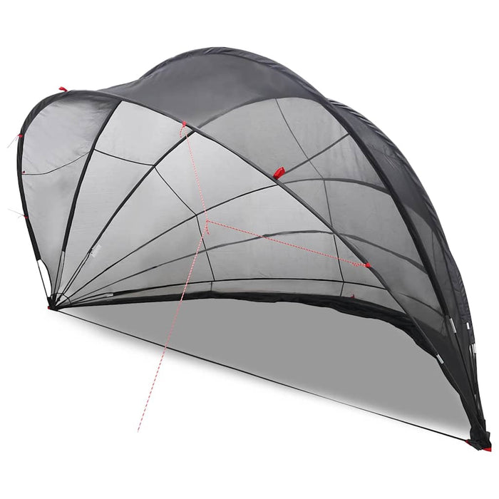 Dom pentru piscină Manual Negru 592 x 590 x 275 cm - WALTI WALTI