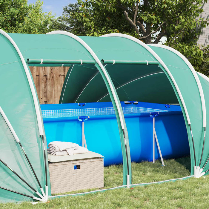 Cort pentru piscină albastru 640 x 432 x 205 cm - WALTI WALTI