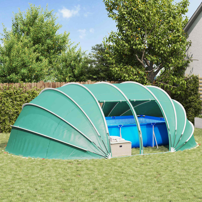 Cort pentru piscină albastru 640 x 432 x 205 cm - WALTI WALTI