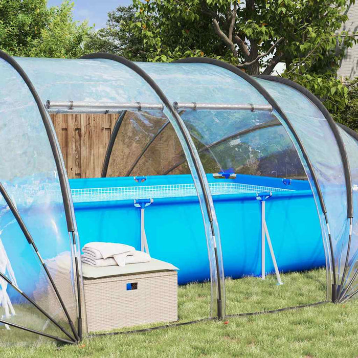 Cort pentru piscină Transparent 640 x 432 x 205 cm PVC - WALTI WALTI