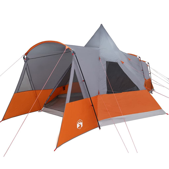 Cort Teepee pentru 8 Persoane cu acoperiș Gri și Portocalie - WALTI WALTI
