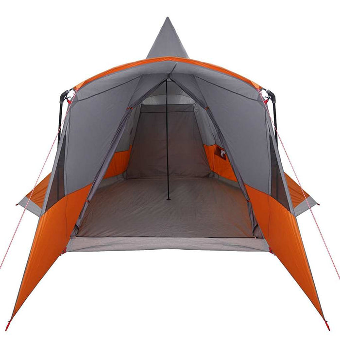 Cort Teepee pentru 8 Persoane cu acoperiș Gri și Portocalie - WALTI WALTI