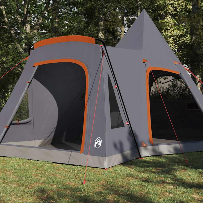Cort Teepee pentru 5 Persoane cu acoperiș Gri și Portocalie - WALTI WALTI