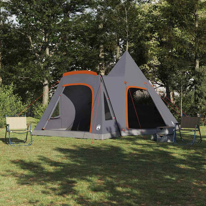 Cort Teepee pentru 5 Persoane cu acoperiș Gri și Portocalie - WALTI WALTI