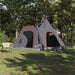 Cort Teepee pentru 5 Persoane cu acoperiș Gri și Portocalie - WALTI WALTI