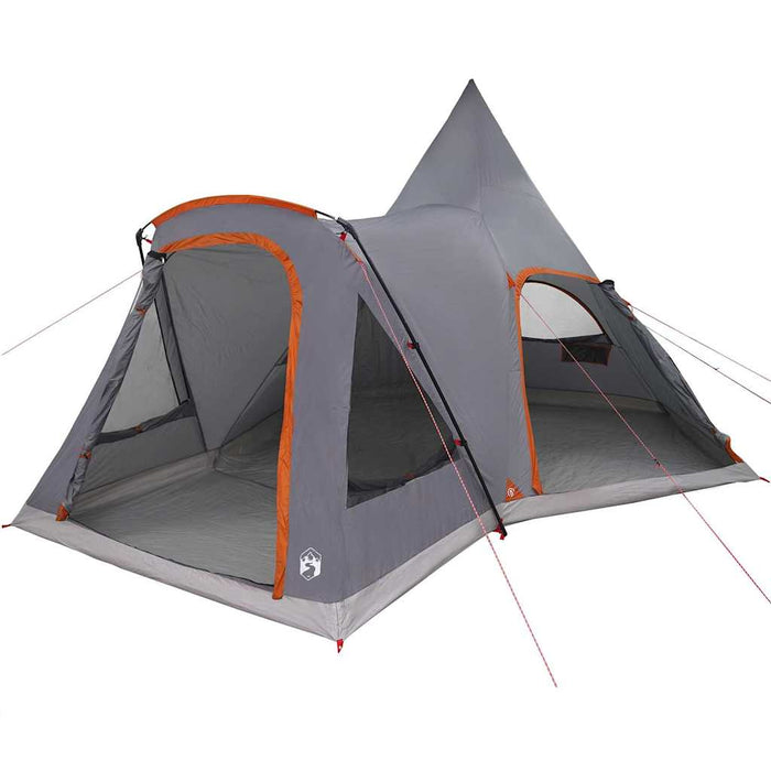 Cort Teepee pentru 5 Persoane cu acoperiș Gri și Portocalie - WALTI WALTI
