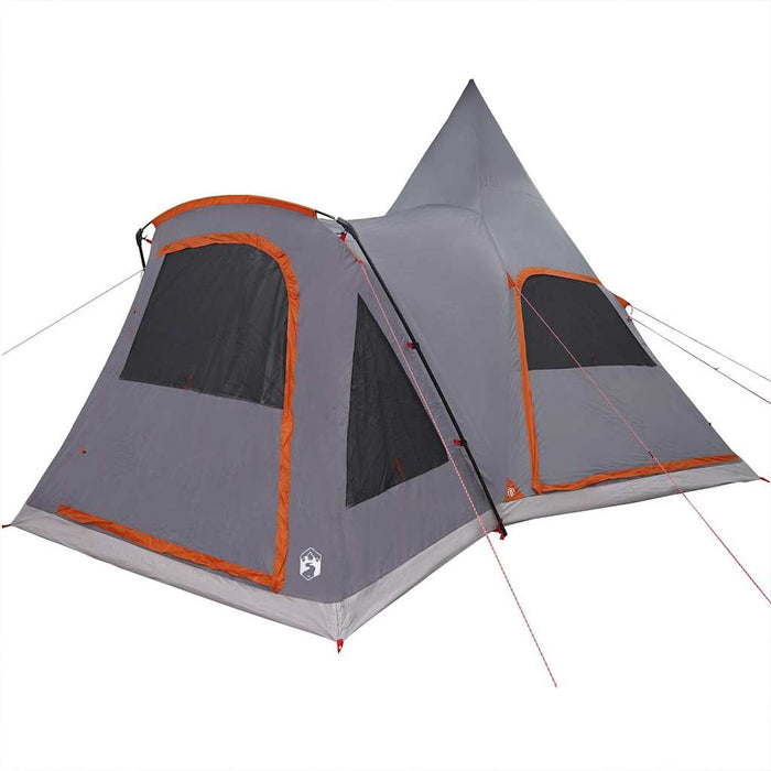 Cort Teepee pentru 5 Persoane cu acoperiș Gri și Portocalie - WALTI WALTI
