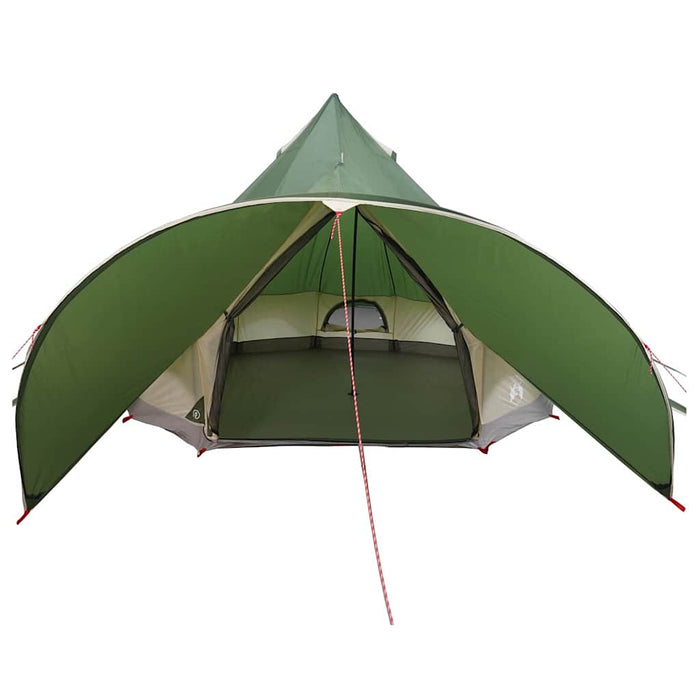 Cort Teepee cu acoperiș Verde și gri 600 x 600 x 347 cm - WALTI WALTI