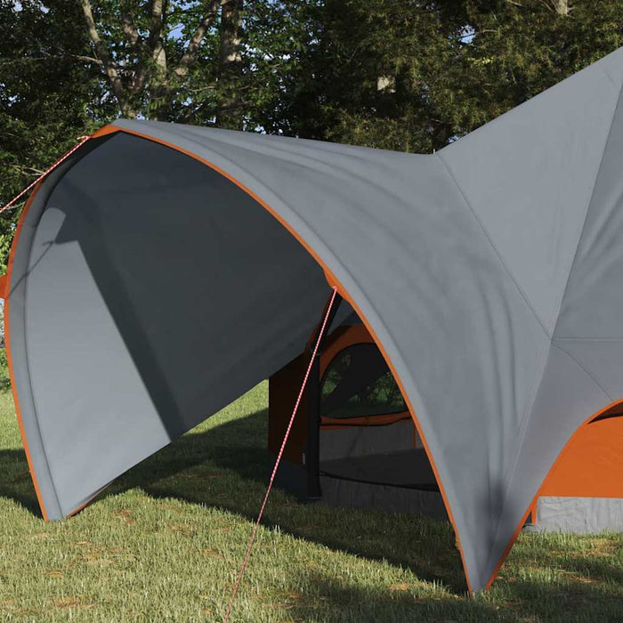 Cort Teepee cu acoperiș Gri și Portocalie 600 x 600 x 347 cm - WALTI WALTI