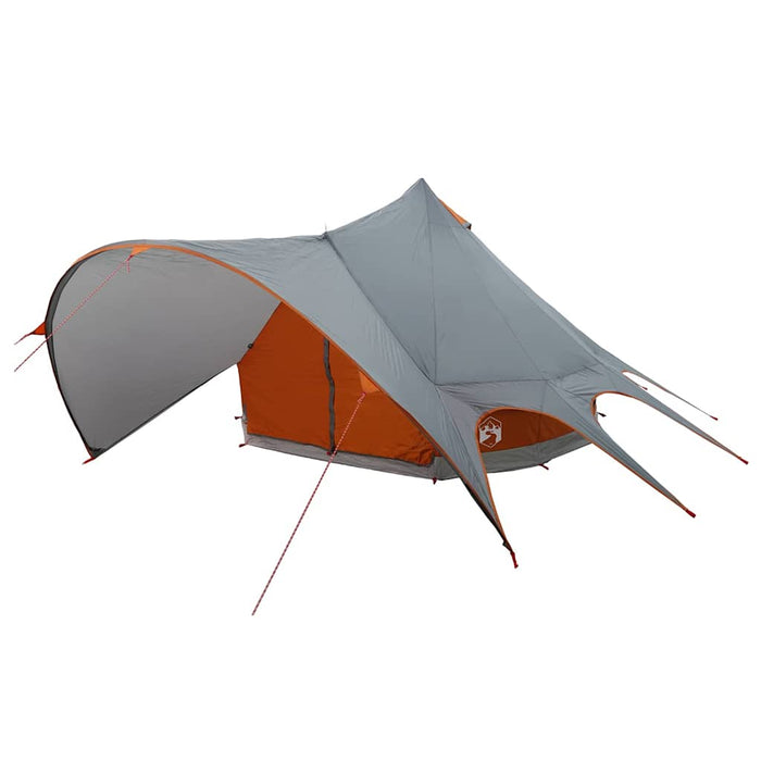 Cort Teepee cu acoperiș Gri și Portocalie 600 x 600 x 347 cm - WALTI WALTI