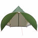 Cort Teepee cu acoperiș Verde și gri 600 x 600 x 347 cm - WALTI WALTI