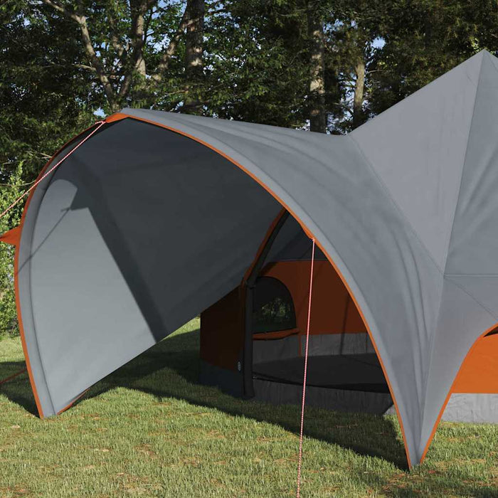 Cort Teepee cu acoperiș Gri și Portocalie 600 x 600 x 347 cm - WALTI WALTI