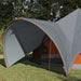 Cort Teepee cu acoperiș Gri și Portocalie 600 x 600 x 347 cm - WALTI WALTI