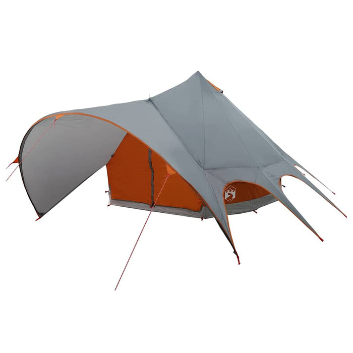 Cort Teepee cu acoperiș Gri și Portocalie 600 x 600 x 347 cm - WALTI WALTI