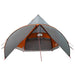 Cort Teepee cu acoperiș Gri și Portocalie 600 x 600 x 347 cm - WALTI WALTI