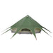 Cort Teepee cu acoperiș Verde și gri 600 x 600 x 347 cm - WALTI WALTI