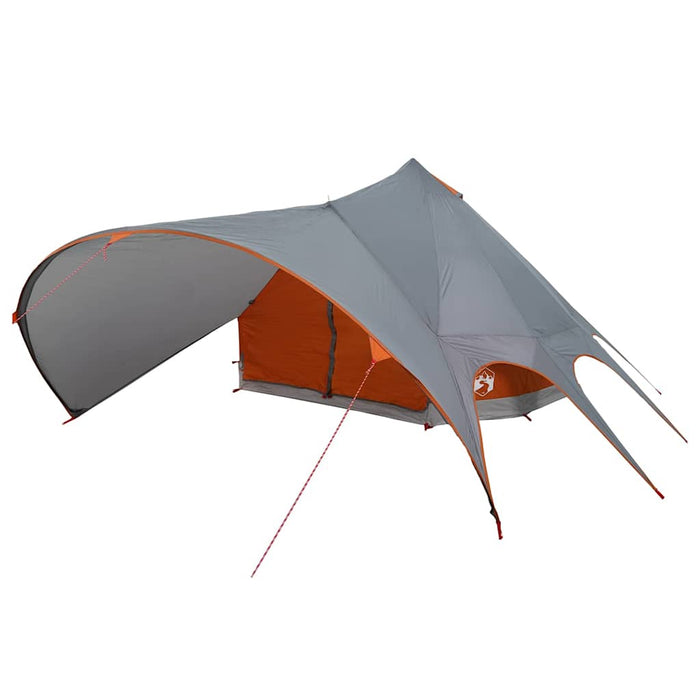 Cort Teepee cu acoperiș Gri și Portocalie 600 x 600 x 347 cm - WALTI WALTI