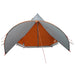 Cort Teepee cu acoperiș Gri și Portocalie 600 x 600 x 347 cm - WALTI WALTI