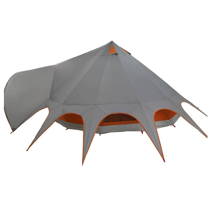 Cort Teepee cu acoperiș Gri și Portocalie 600 x 600 x 347 cm - WALTI WALTI
