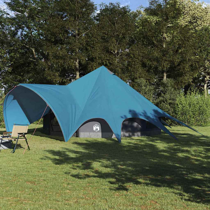Cort Teepee cu acoperiș Albastru și Gri 600 x 600 x 347 cm - WALTI WALTI