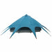 Cort Teepee cu acoperiș Albastru și Gri 600 x 600 x 347 cm - WALTI WALTI