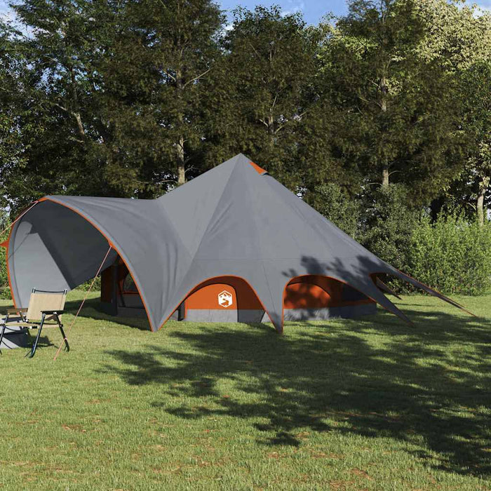 Cort Teepee cu acoperiș Gri și Portocalie 600 x 600 x 347 cm - WALTI WALTI