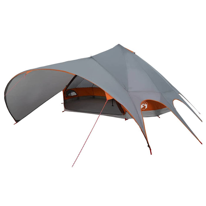 Cort Teepee cu acoperiș Gri și Portocalie 600 x 600 x 347 cm - WALTI WALTI