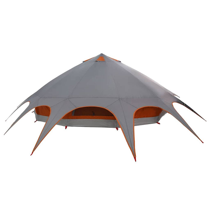 Cort Teepee cu acoperiș Gri și Portocalie 600 x 600 x 347 cm - WALTI WALTI