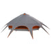 Cort Teepee cu acoperiș Gri și Portocalie 600 x 600 x 347 cm - WALTI WALTI