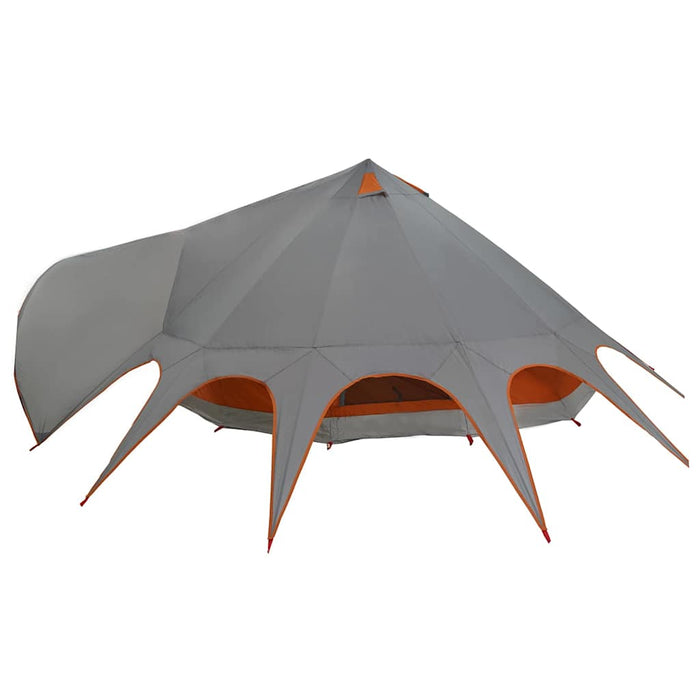 Cort Teepee cu acoperiș Gri și Portocalie 600 x 600 x 347 cm - WALTI WALTI
