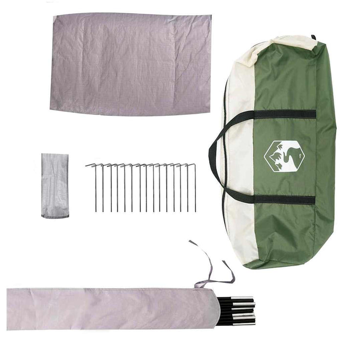 Cort cu dome cu acoperiș cu depozitare Verde 505 x 450 x 248 cm - WALTI WALTI