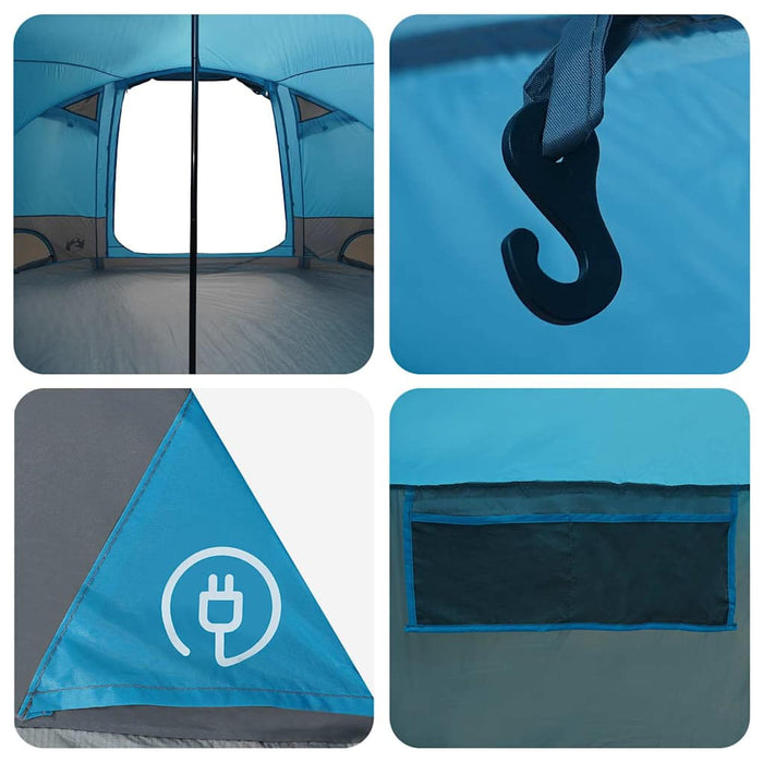 Cort cu dome cu acoperiș albastru 505 x 450 x 248 cm - WALTI WALTI