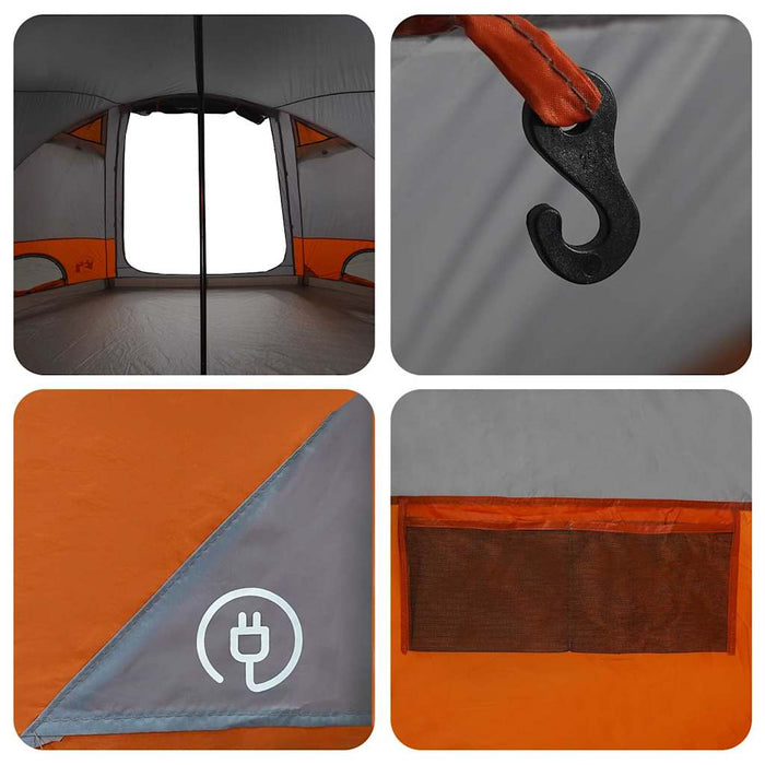 Cort cu dome cu acoperiș Gri și Portocalie 505 x 450 x 248 cm - WALTI WALTI