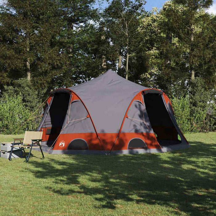 Cort cu dome cu acoperiș Gri și Portocalie 505 x 450 x 248 cm - WALTI WALTI