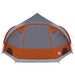Cort cu dome cu acoperiș Gri și Portocalie 505 x 450 x 248 cm - WALTI WALTI