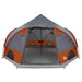 Cort cu dome cu acoperiș Gri și Portocalie 505 x 450 x 248 cm - WALTI WALTI