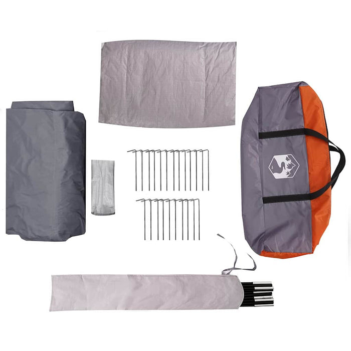 Tent Cabină cu acoperiș Gri și Portocalie 425 x 396 x 222 cm - WALTI WALTI