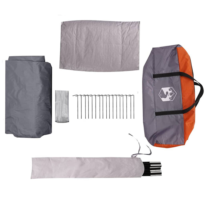 Tent Cabină cu acoperiș Gri și Portocalie 400 x 350 x 212 cm - WALTI WALTI