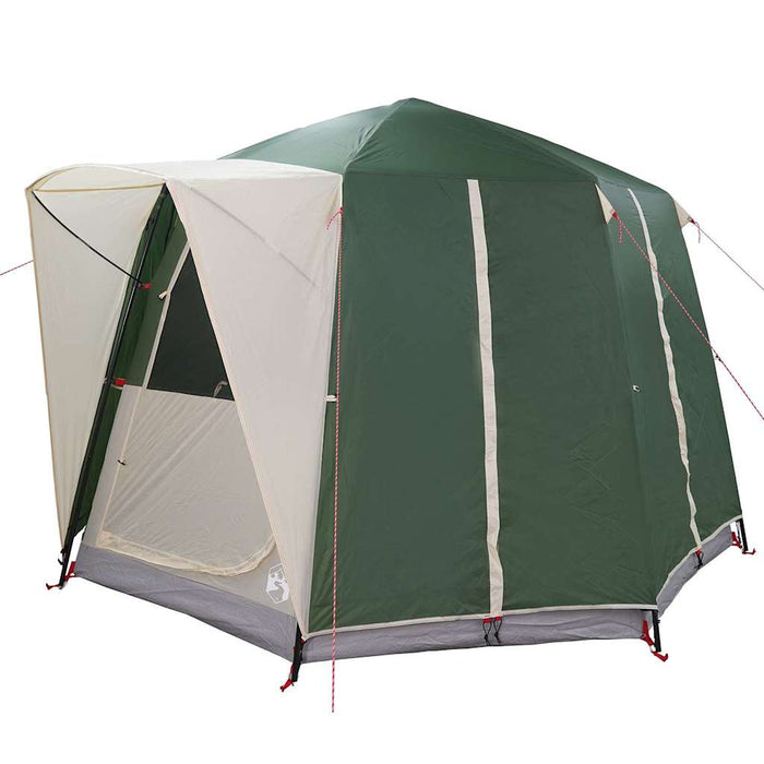 Cort cabană pentru 3 persoane Verde și alb 320 x 320 x 203 cm - WALTI WALTI