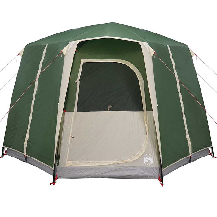 Cort cabană pentru 3 persoane Verde și alb 320 x 320 x 203 cm - WALTI WALTI