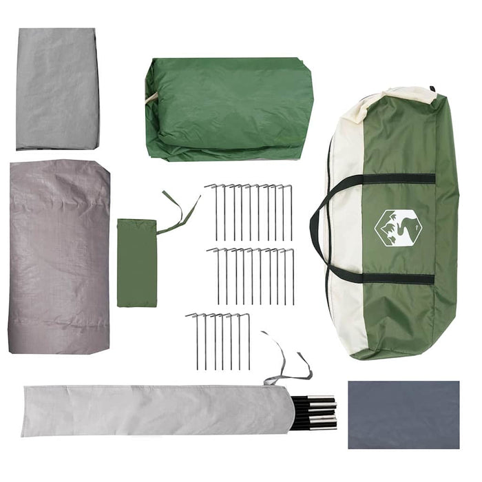 Cort tunel cu acoperiș Verde și alb 740 x 370 x 220 cm - WALTI WALTI