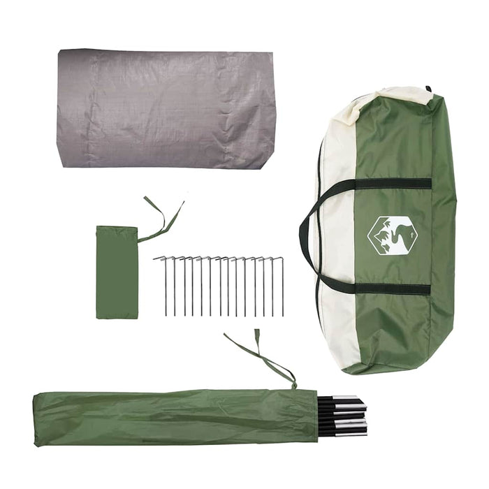 Cort tunel cu acoperiș Verde și alb 328 x 228 x 115 cm - WALTI WALTI