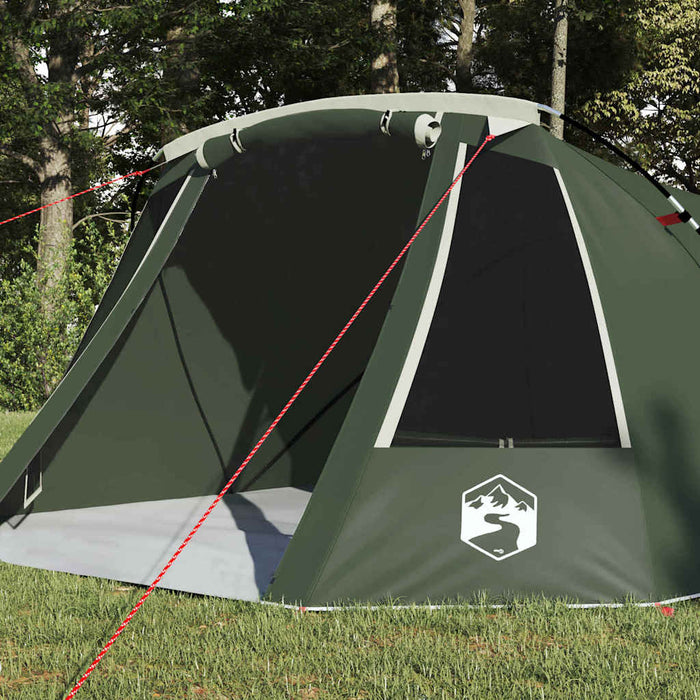 Cort tunel cu acoperiș Verde și alb 328 x 228 x 115 cm - WALTI WALTI