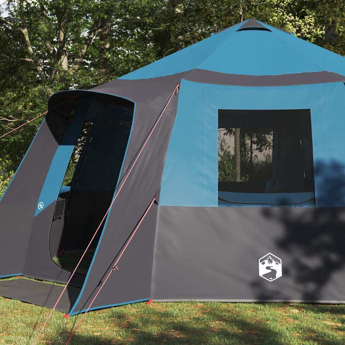 Tent Cabină cu acoperiș Albastru și Gri 500 x 500 x 294 cm - WALTI WALTI