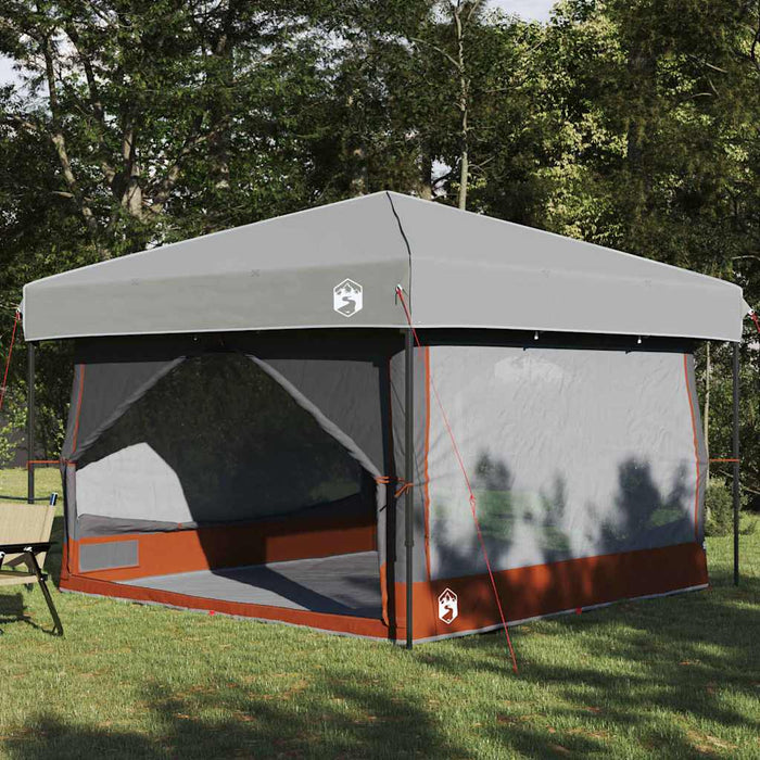 Cort interior cu acoperiș Gri și Portocalie 300 x 300 x 250 cm - WALTI WALTI