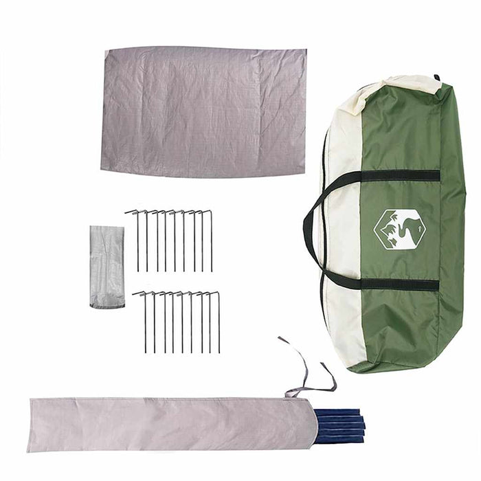 Cort Teepee cu acoperiș Verde și alb 490 x 410 x 210 cm - WALTI WALTI