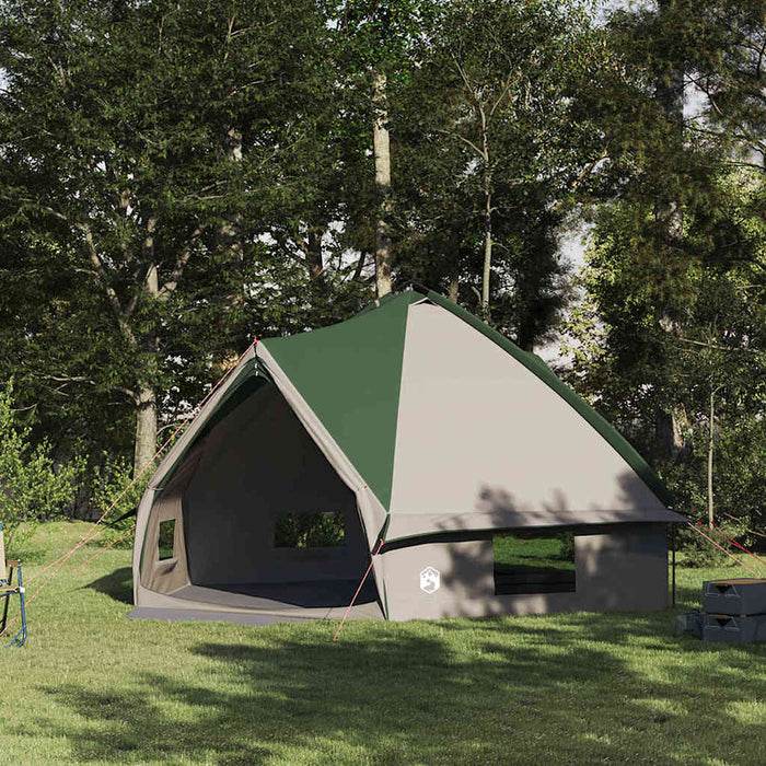 Cort Teepee cu acoperiș Verde și alb 490 x 410 x 210 cm - WALTI WALTI